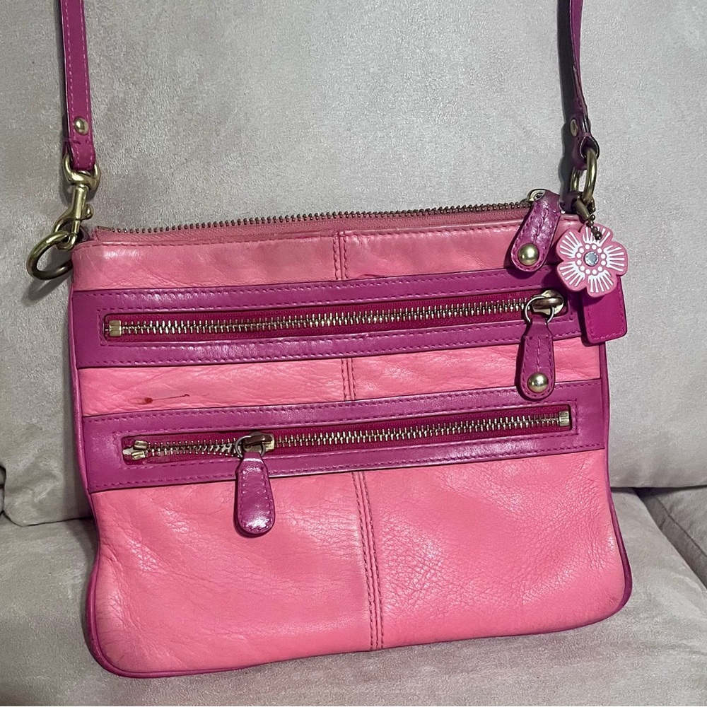 COACH Pink Leather Crossbody Bag